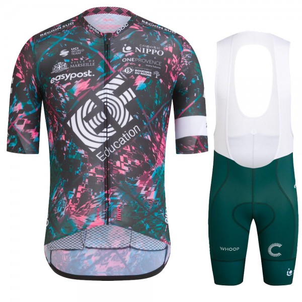 Team EF EDUCATION-EASYPOST 2022 Fietskleding Fietsshirt Korte Mouw+Korte Fietsbroeken Black 2022052908