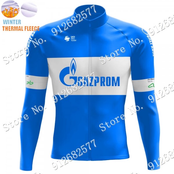 Winter gazprom rusvelo 2022 Pro Team Fietsshirt Lange Mouw 2022122602