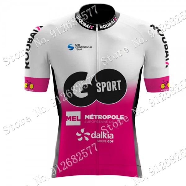 Team go sport roubaix 2022 Wielerkleding Fietsshirt Korte Mouw 2022030601