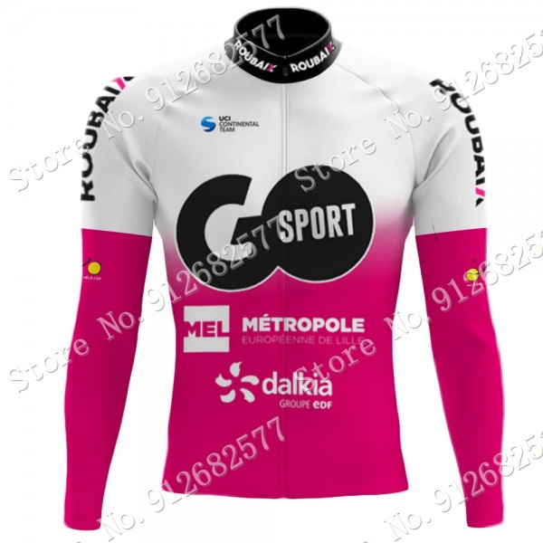 go sport roubaix 2022 Pro Team Fietsshirt Lange Mouw 2022030608