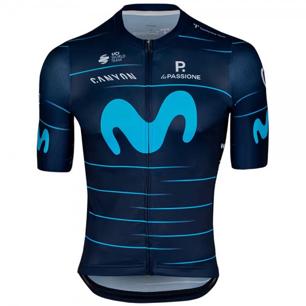 Team Movistar 2022 Wielerkleding Fietsshirt Korte Mouw 2022052919