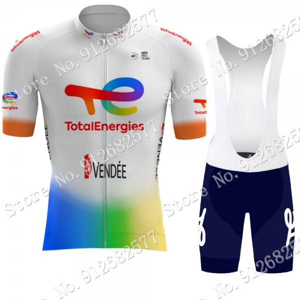 Team Total New Energies 2022 Fietskleding Fietsshirt Korte Mouw+Korte Fietsbroeken Bib 202202140