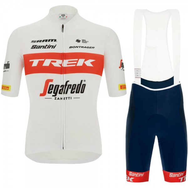 Team Trek Segafredo White Fietskleding Fietsshirt Korte Mouw+Korte Fietsbroeken 202241