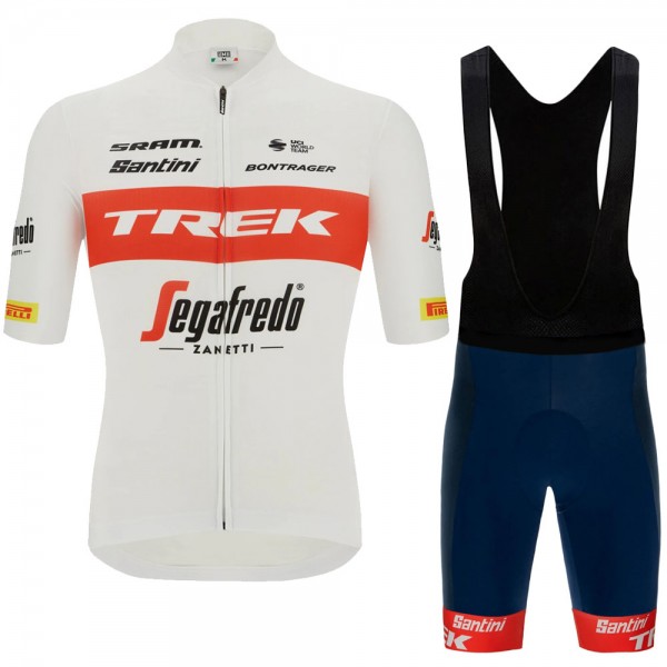 Team Trek Segafredo White Fietskleding Fietsshirt Korte Mouw+Korte Fietsbroeken Bib 202243