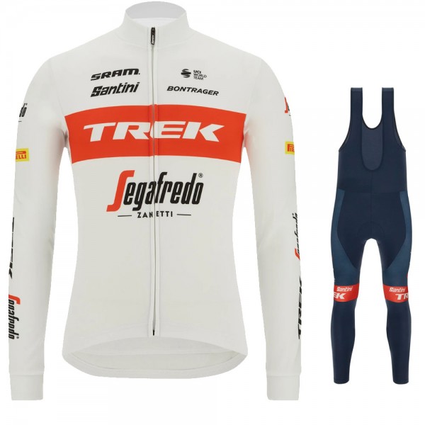 Trek Segafredo 2022 Pro Team Fietskleding Fietsshirt Lange Mouw+Lange Fietsbroek Bib 202250