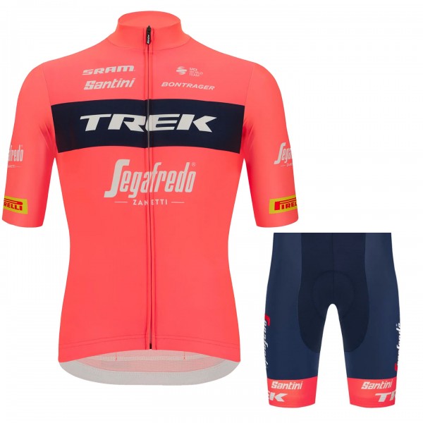 Team TREK SEGAFREDO 2022 Fietskleding Fietsshirt Korte Mouw+Korte Fietsbroeken Bib RED 2022052941