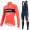 Trek Segafredo rood 2022 Pro Team Fietskleding Fietsshirt Lange Mouw+Lange Fietsbroek Bib 202212185