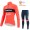 Winter Fleece Trek Segafredo 2022 Pro Team Fietskleding Fietsshirt Lange Mouw+Lange Fietsbroek Bib rood 202212191