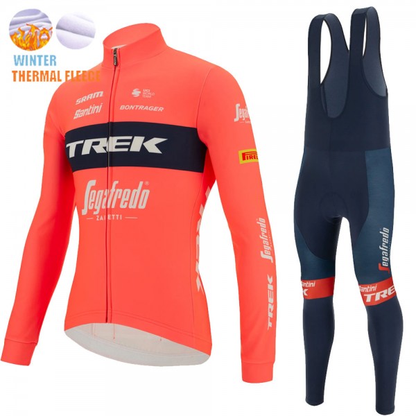 Trek Segafredo rood 2022 Pro Team Fietskleding Fietsshirt Lange Mouw+Lange Fietsbroek Bib 202212192