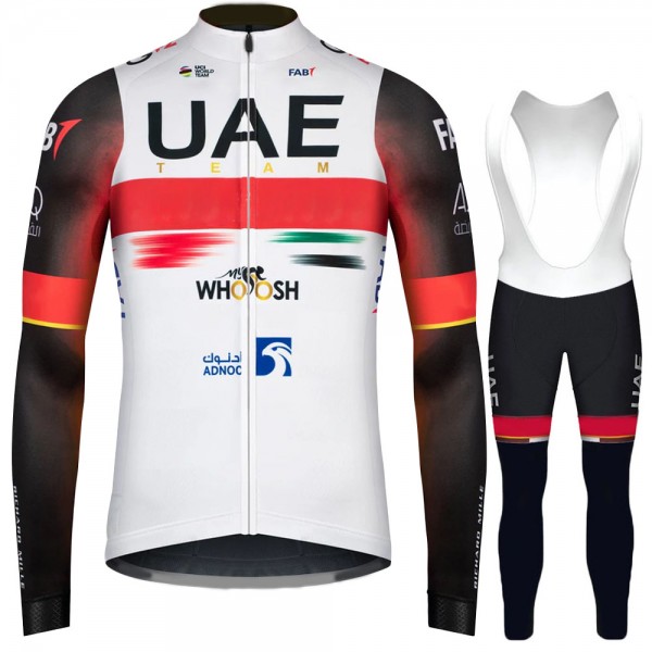 uae emirates 2022 Pro Team Fietskleding Fietsshirt Lange Mouw+Lange Fietsbroek 2022030718