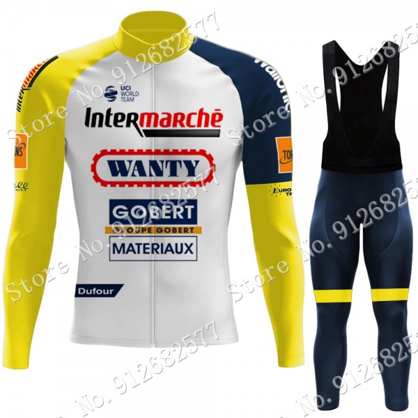 Wanty Gobert 2022 Pro Team Fietskleding Fietsshirt Lange Mouw+Lange Fietsbroek Bib 202202166