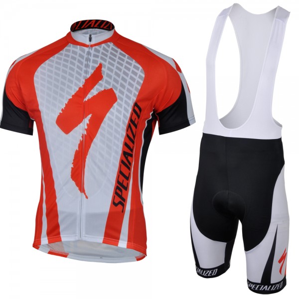 2013 Specialized Fietspakken Fietsshirt Korte+Korte koersbroeken Bib wit rood zwart 756