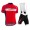 2015 Orbea rood Fietskleding Set Fietsshirt Korte Mouwen+Fietsbroek Bib Korte 2200