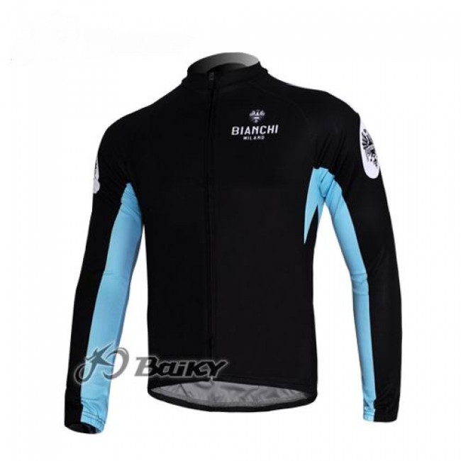 Bianchi Pro Team Fietsshirt lange mouw zwart blauw 4447
