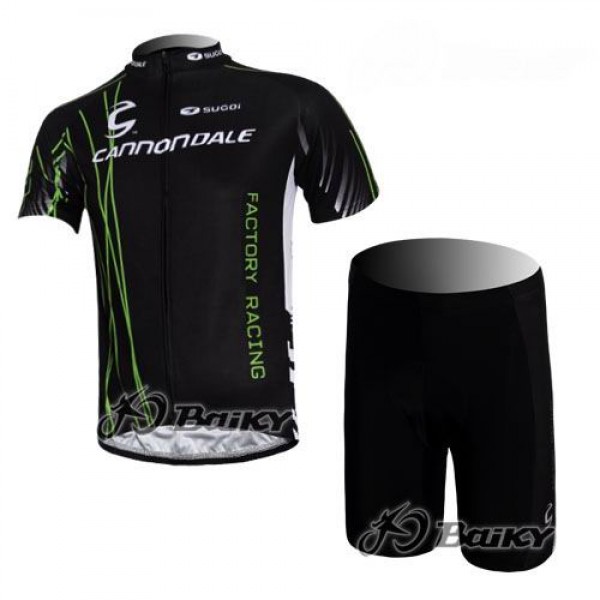 Cannondale Pro Team Fietsshirt Korte mouw Korte fietsbroeken met zeem Kits zwart 47