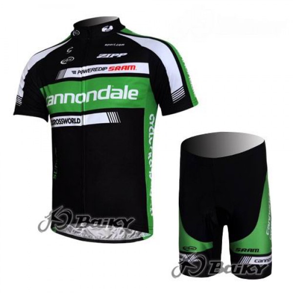 Cannondale Pro Team Fietsshirt Korte mouw Korte fietsbroeken met zeem Kits groen zwart 4061