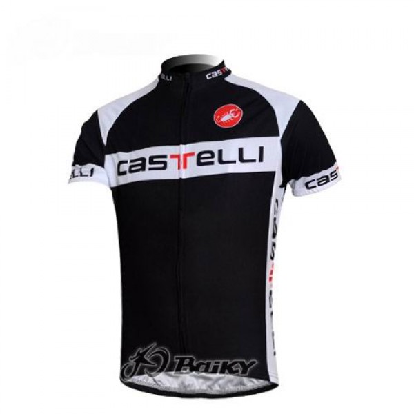 Castelli Pro Team Fietsshirt Korte mouw zwart wit 3885