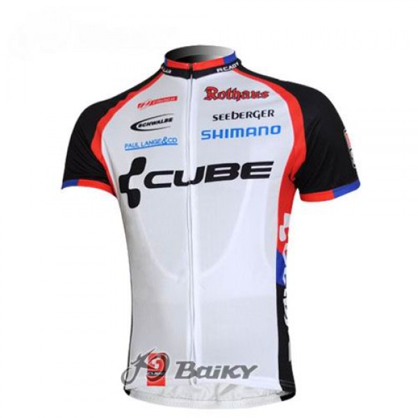 Cube Fintro Pro Team Fietsshirt Korte mouw wit zwart 3893