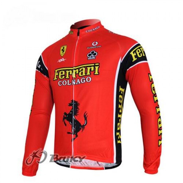 Ferrari Colnago Pro Team Fietsshirt lange mouw rood 159