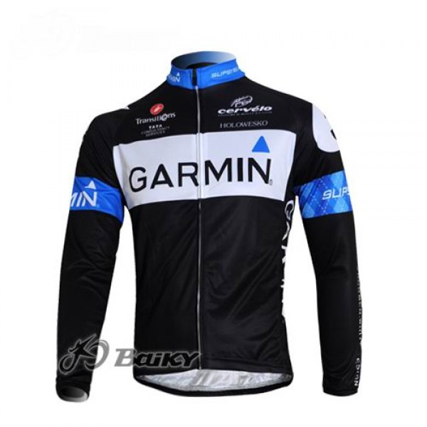 Garmin Barracuda Pro Team Fietsshirt lange mouw zwart blauw 4466