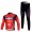 Giant Sram Pro Team Fietspakken Fietsshirt lange mouw+lange fietsbroeken rood zwart 186