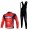Giant Sram Pro Team Fietskleding Fietsshirt Lange Mouwen+lange fietsbroeken Bib zeem rood zwart 182
