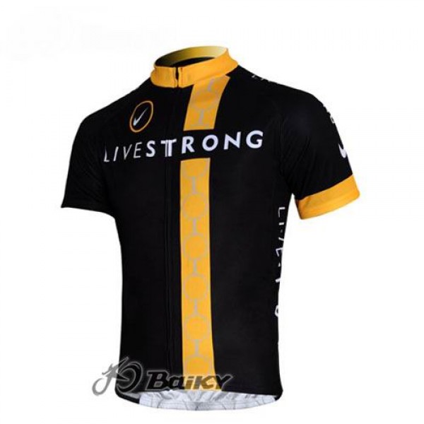Livestrong Pro Team Nike Fietsshirt Korte mouw zwart geel 3921
