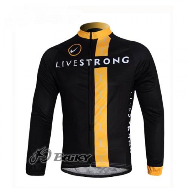 Livestrong Fietsshirt Korte mouw zwart geel 322