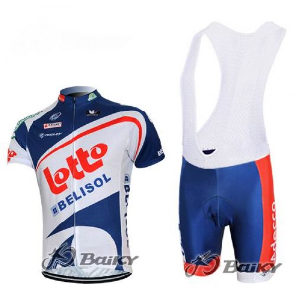 Lotto Belisol Fietspakken Fietsshirt Korte+Korte koersbroeken Bibwit blauw 4283