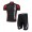 Merida 2014 Fietskleding Fietsshirt Korte Mouwen+Fietsbroek Korte zeem Black Red wit 1107