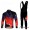 Nalini Pro Team Fietskleding Fietsshirt Lange Mouwen+lange fietsbroeken Bib zeem rood zwart 383