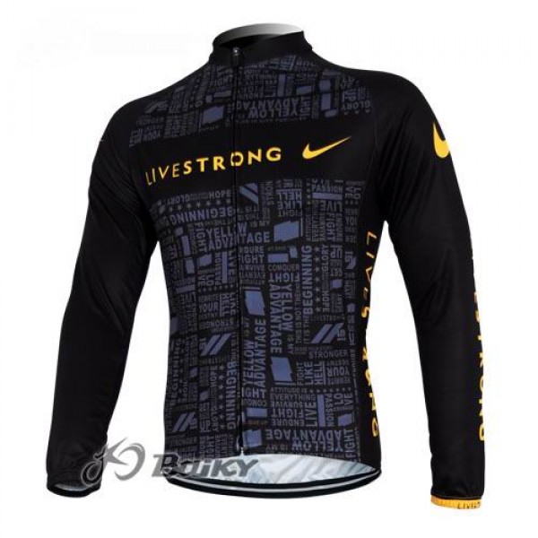 Nike Livestrong Pro Team Fietsshirt lange mouw zwart 2 4489