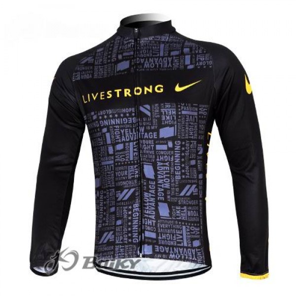 Nike Livestrong Pro Team Fietsshirt lange mouw zwart 4486