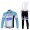 Omega Pharma Quick Step Pro Team Fietskleding Fietsshirt Lange Mouwen+lange fietsbroeken Bib zeem blauw wit 433