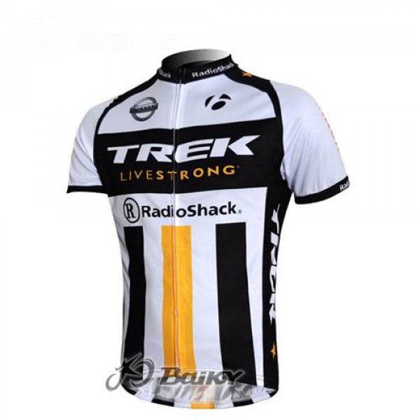 RadioShack Trek Nissan Livestrong Fietsshirt Korte mouw wit zwart geel 3943