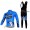 Saxo Bank Sungard Pro Team Fietskleding Fietsshirt Lange Mouwen+lange fietsbroeken Bib zeem blauw zwart 510