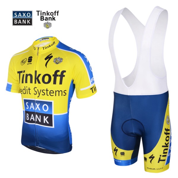 Saxo Bank Tinkoff 2014 Fietspakken Fietsshirt Korte+Korte koersbroeken Bib 1320