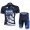 2013 Saxo Bank Tinkoff Pro Team Fietsshirt Korte mouw+Korte fietsbroeken met zeem Kits donker blauw 4012
