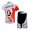 Scott Racing Team Fietskleding Fietsshirt Korte Mouwen+Fietsbroek Korte zeem wit rood 524
