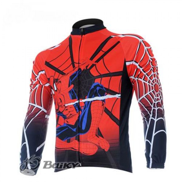 Spiderman Fietsshirt lange mouw rood 4511