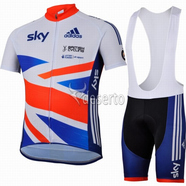 Team Sky Great Britain Verenigd Koninkrijk Fietspakken Fietsshirt Korte+Korte koersbroeken Bib 759