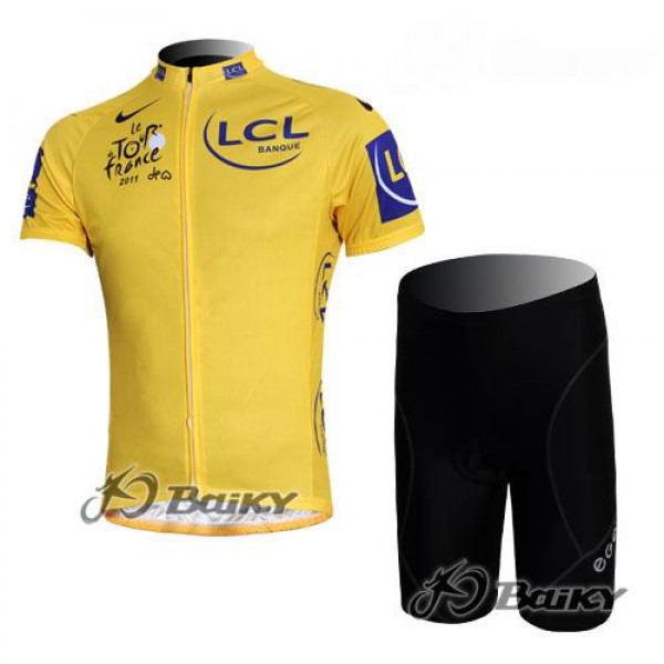 Tour de France 2011 Fietspakken Fietsshirt Korte+Korte fietsbroeken zeem gele trui? 4149