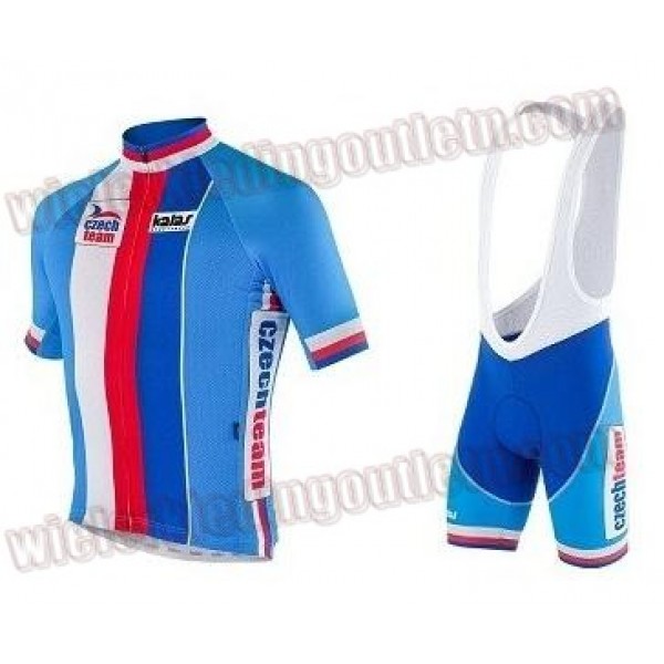 Czech Team Fietskleding Set wielershirt korte mouwen+koersbroek kort Bib 33nl10168