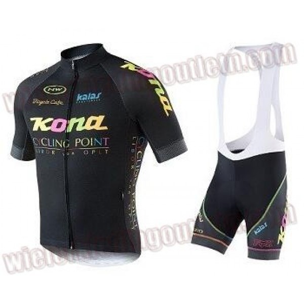 Kona Fietskleding Set wielershirt korte mouwen+koersbroek kort Bib 33nl10122