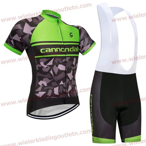 2018 Cannondale Wielerkleding Set Fietsshirt korte mouwen+Fiets Koersbroek Kort nl18a018