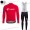 Cube 2018 Rood winterset Wielerkleding Set Wielershirts lange mouw+fietsbroek lang met zeem nl18a030