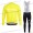 Cube 2018 geel Wielerkleding Set Wielershirts lange mouw+fietsbroek lang met zeem nl18a021