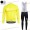 Cube 2018 geel winterset Wielerkleding Set Wielershirts lange mouw+fietsbroek lang met zeem nl18a024