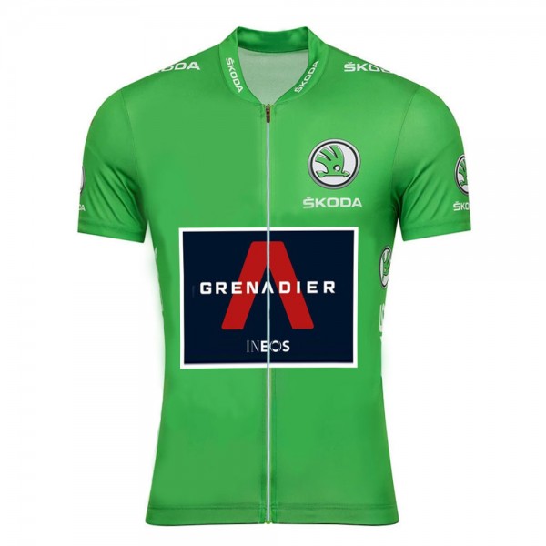 Ineos Grenadier 2020 Tour De France groen Fietskleding Fietsshirt Korte Mouw 2039