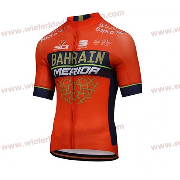 Bahrain Merida 2018 Fietsshirt Korte Mouw nl18a058